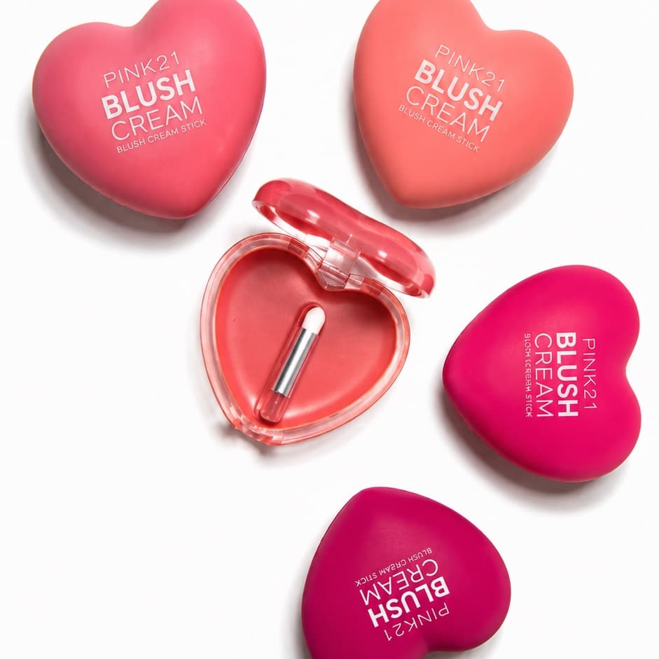 Rubor en Crema Corazón PINK 21