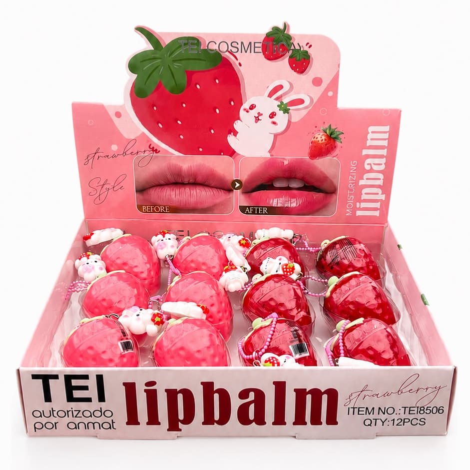 Lip Balm Frutilla Llavero TEI